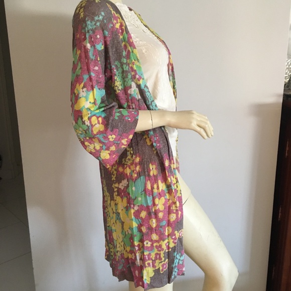 M missoni floral belted wrap front cardigan duster - Picture 4 of 8